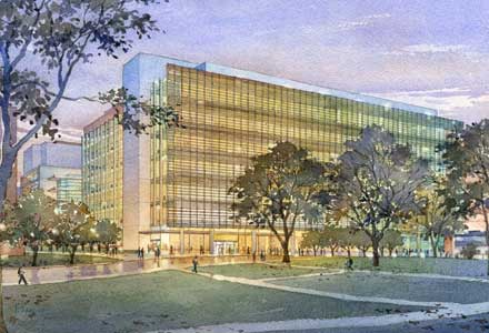 Architect's rendering of Marsico Hall.
