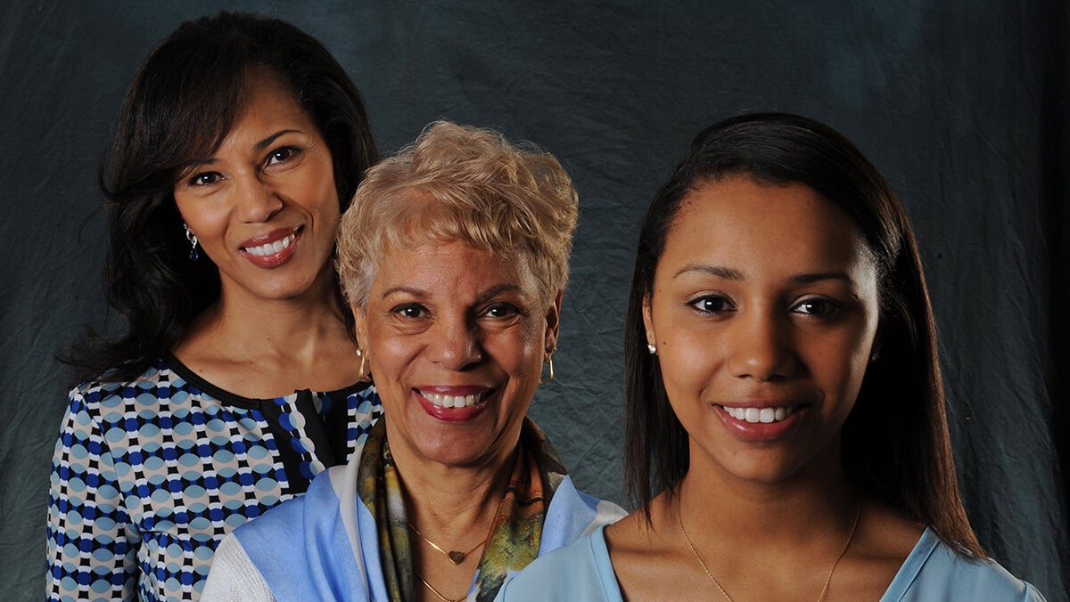 From left, Rhonda Hubbard Betty, Edith Hubbard, and Nicole Beatty