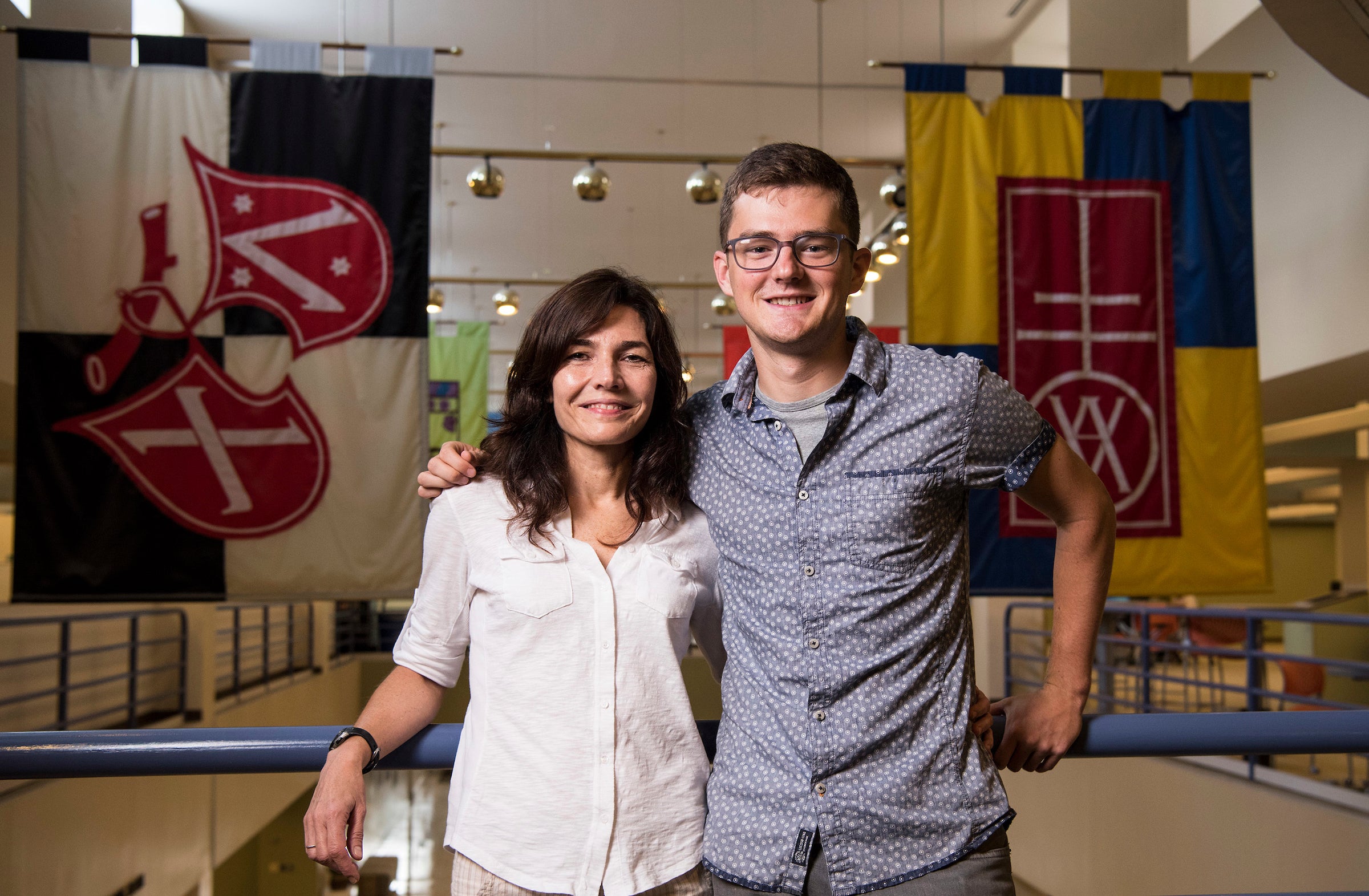 Joanneke and Thomas Elliott at Davis Library. August 1, 2016. (Jon Gardiner/UNC-Chapel Hill)