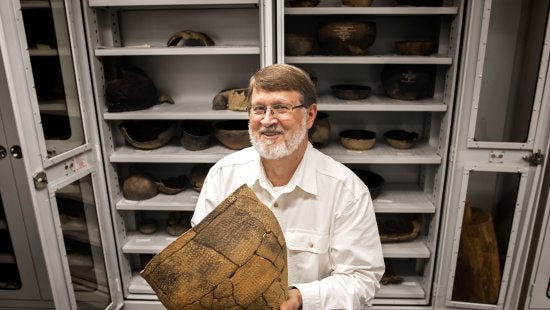 Stephen Davis with large pot.