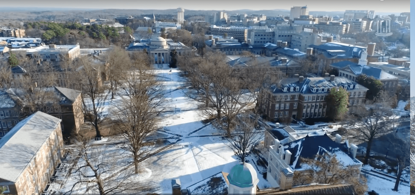Aerial photo of Chapel Hill.