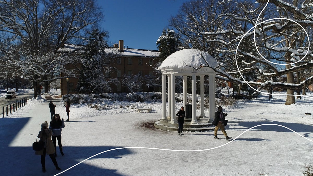 The Old Well in the snow.