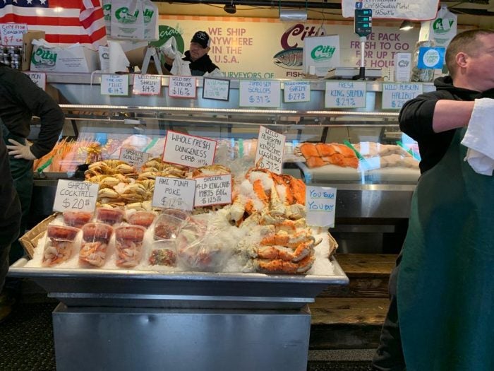 A seafood market