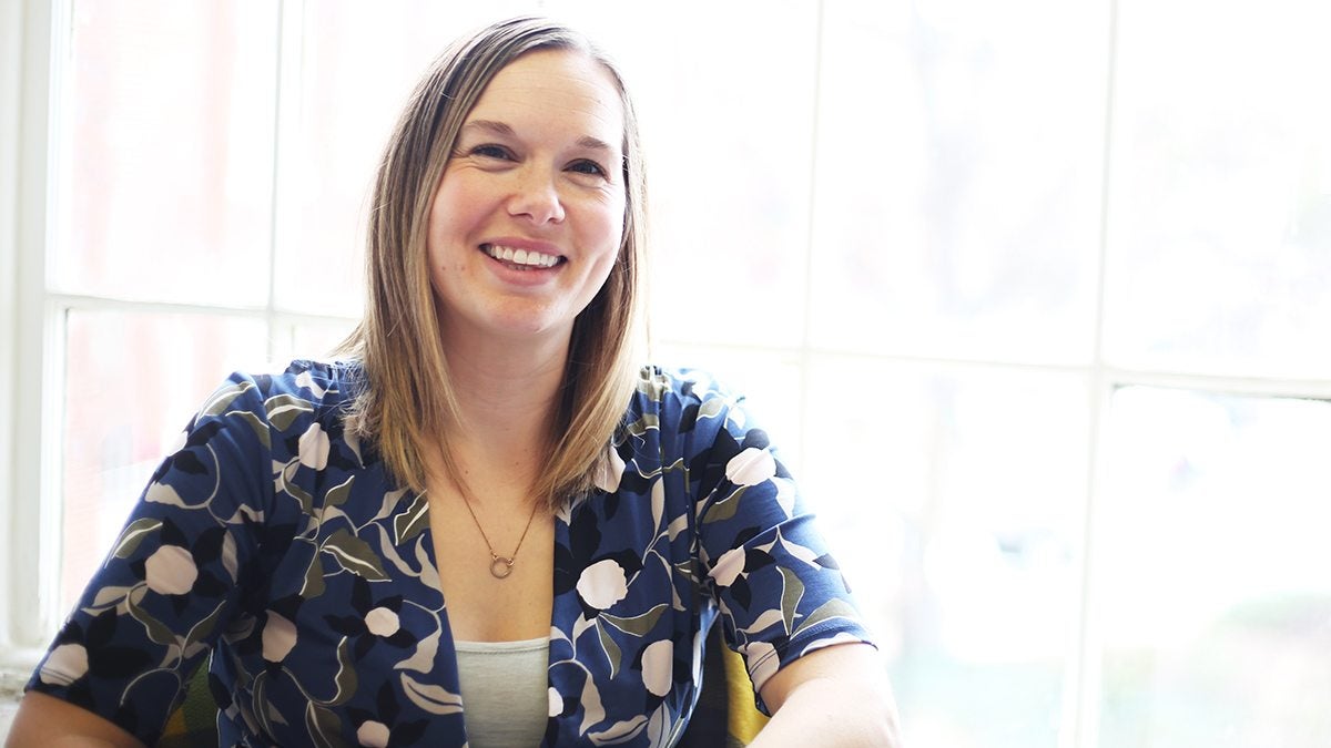 Clare Harrop in her office