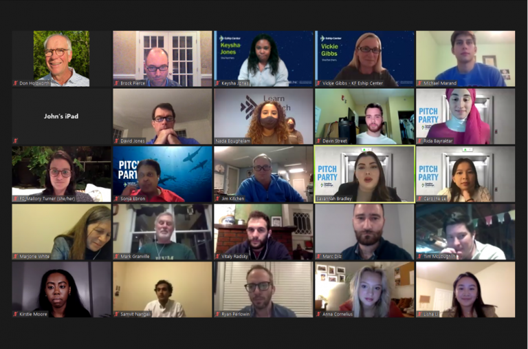 A screenshot of a Zoom call with several people.