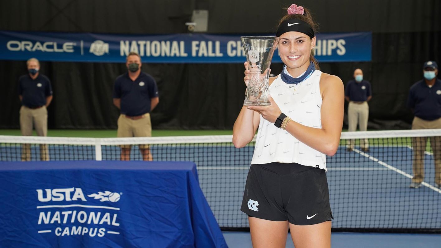 Alexa Graham holds a trophy