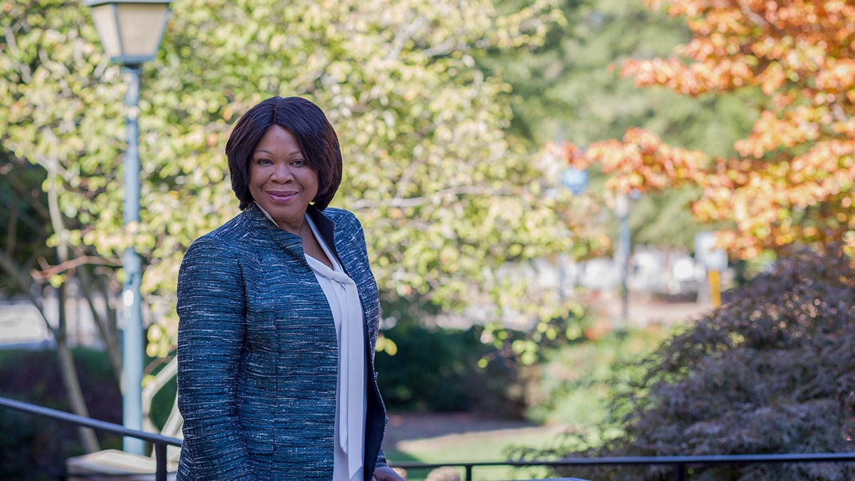 Anita Brown-Graham in front of the UNC School of Government