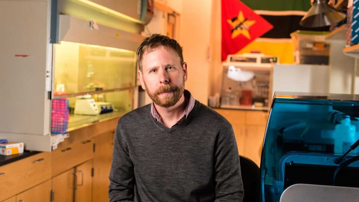 Joe Brown in his lab.