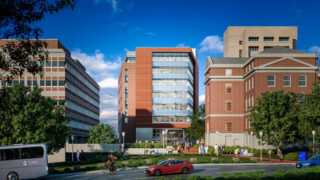 An artist rendering of Roper Hall.