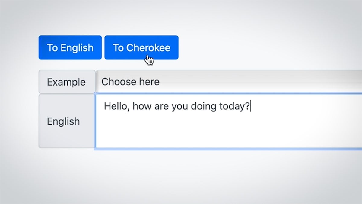 A screenshot of the translation interface.