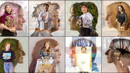 A montage of portraits