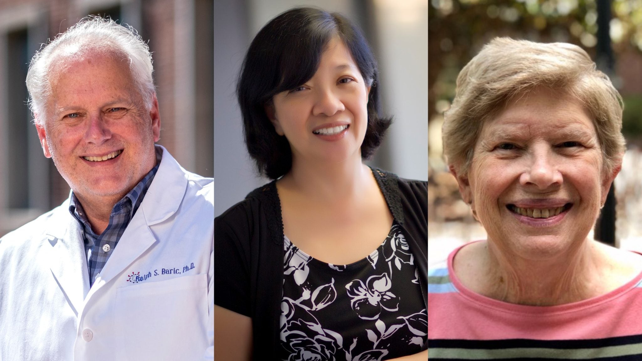 From left: Ralph Baric, Jenny Ting and Virginia Gray.