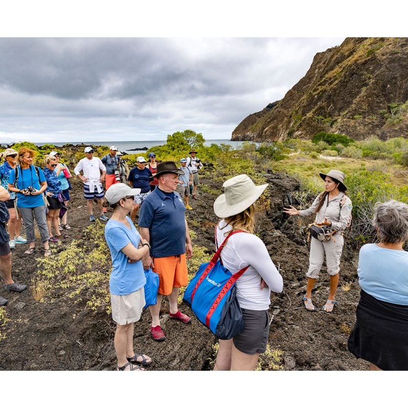People on a tour in the Galapagos.