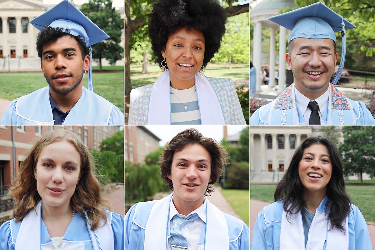 A collage of students.