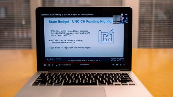 laptop screen from a Zoom meeting