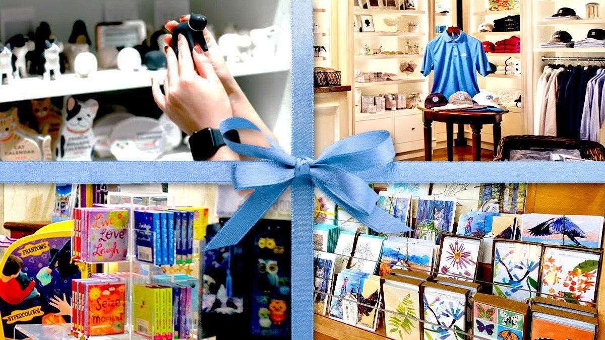 A collage of holiday gifts
