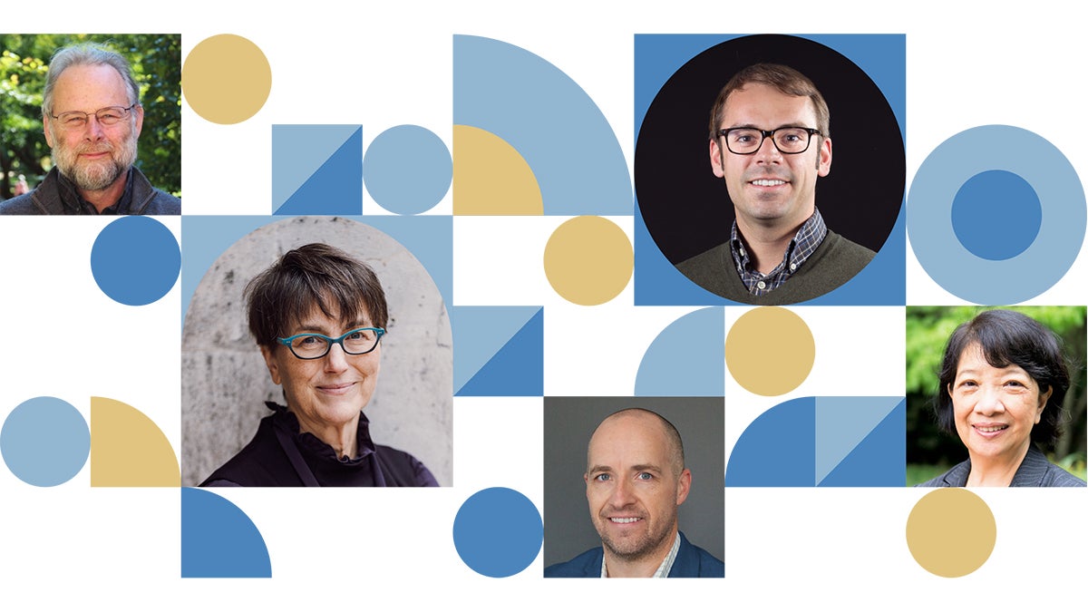 Graphic with photos of award winners.