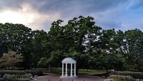 View of the Old Well on the campus of the University of North Carolina at Chapel Hill.