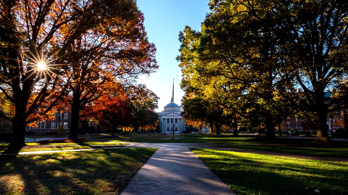 UNC Campus at sunrise.