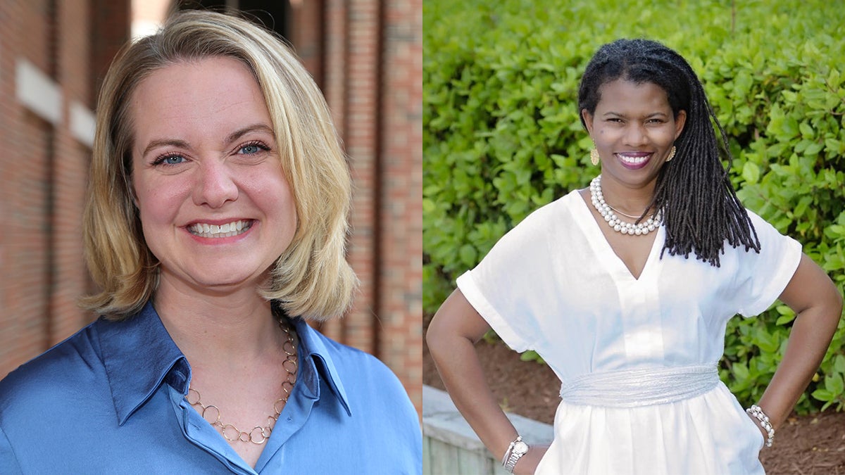 Collage image with Allison Schlobohm on the left and Cheryl Woods Giscombé on the right.