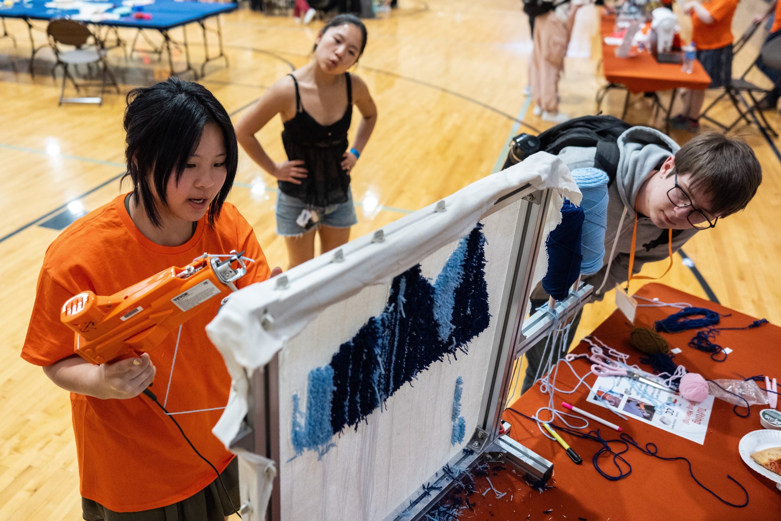 Students show off research and entrepreneurial efforts at the BeAM MakerFest in April 2025.