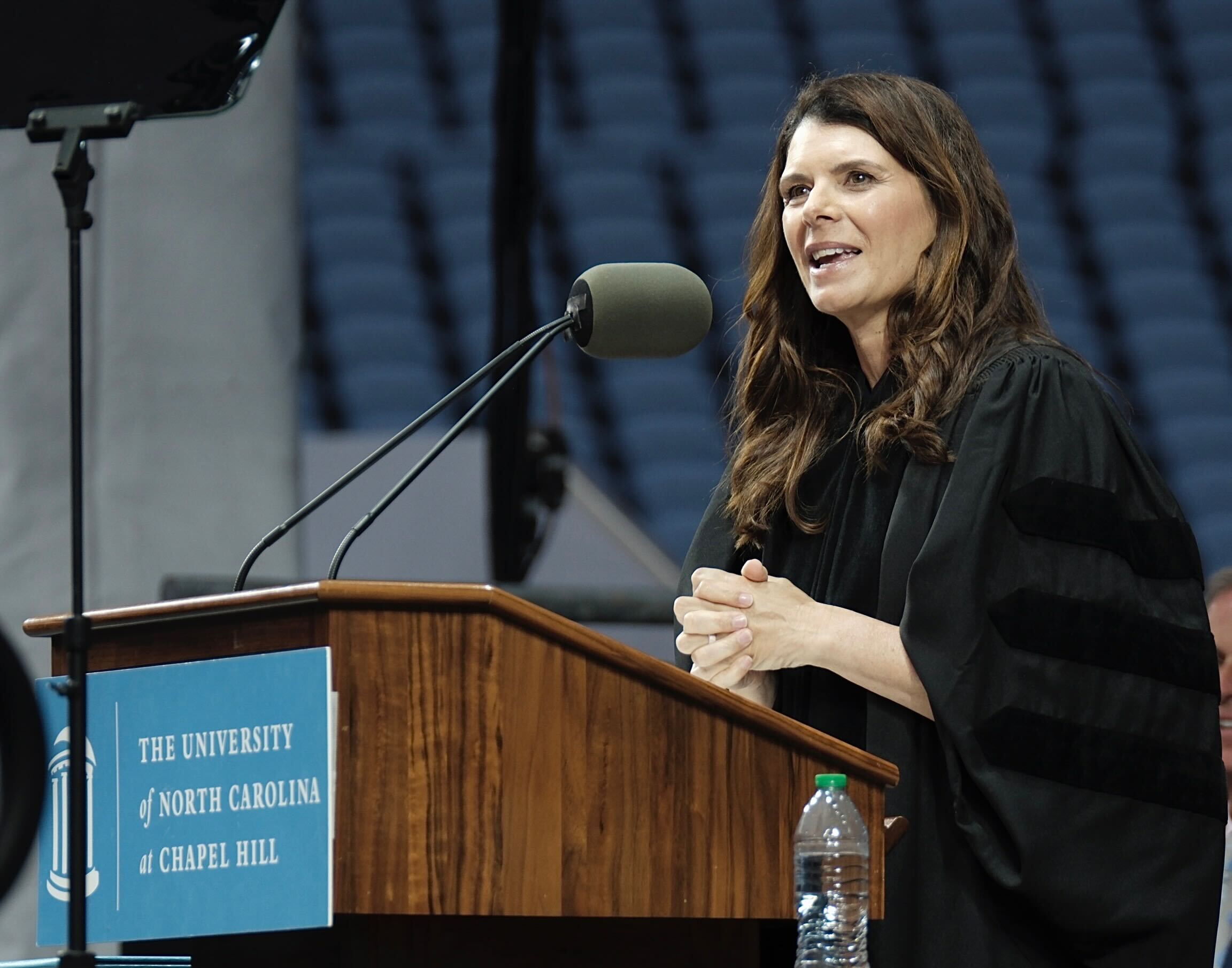 Mia Hamm speaks at Spring Commencement