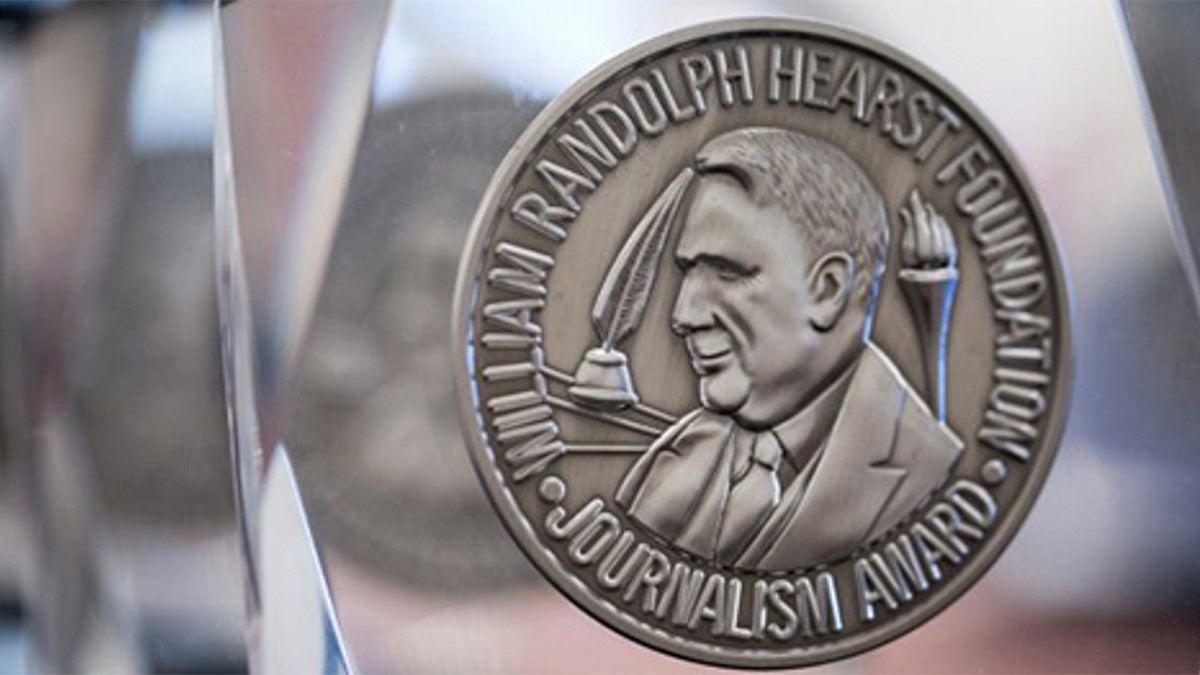 Close-up image of Hearst Award coin