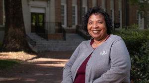 A portrait of Kim Miles.