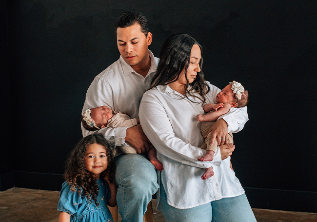 A portrait of the Mendez family.
