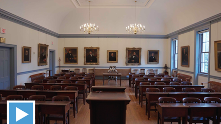 Meeting room inside New West building on the campus of UNC-Chapel Hill.